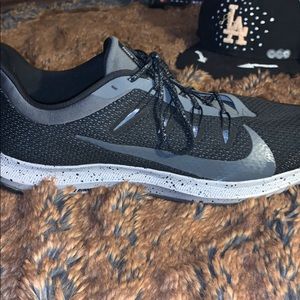 Black running shoes